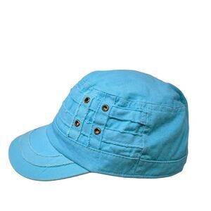 Tropical Trends Fitted Cadet Army Cap Hat Blue One Size Vent Holes Dpc